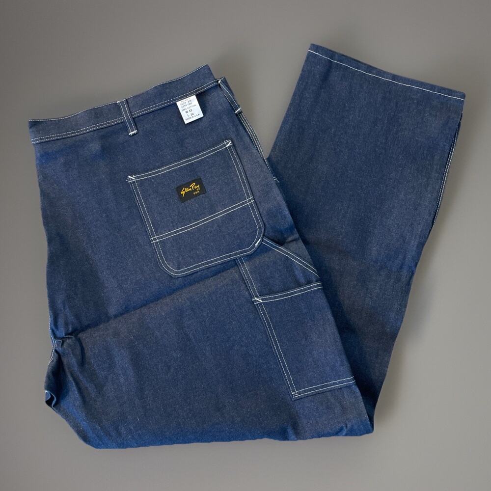 Men's Stan Ray Original Painter Pants Denim Size 52 X 34 Rare Size USA Made 11